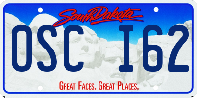 SD license plate 0SCI62