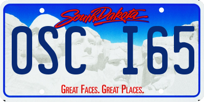 SD license plate 0SCI65