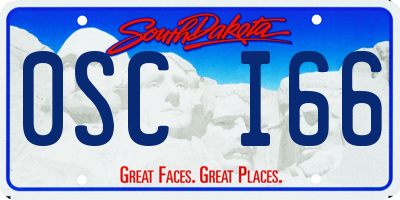 SD license plate 0SCI66