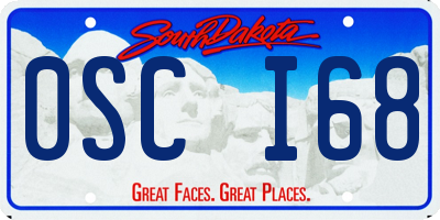 SD license plate 0SCI68