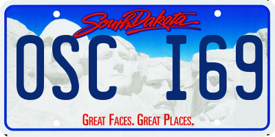SD license plate 0SCI69