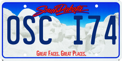 SD license plate 0SCI74