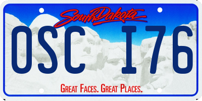 SD license plate 0SCI76