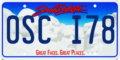 SD license plate 0SCI78