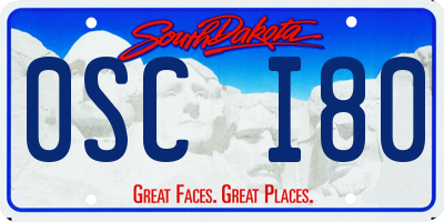 SD license plate 0SCI80