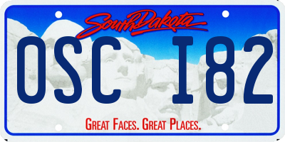 SD license plate 0SCI82