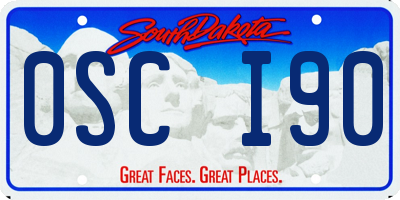 SD license plate 0SCI90