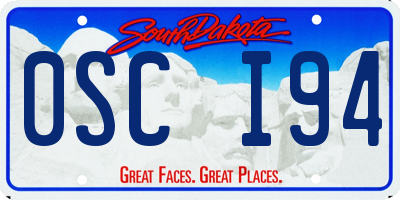SD license plate 0SCI94