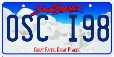 SD license plate 0SCI98