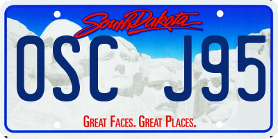 SD license plate 0SCJ95