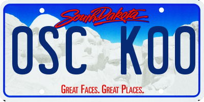 SD license plate 0SCK00