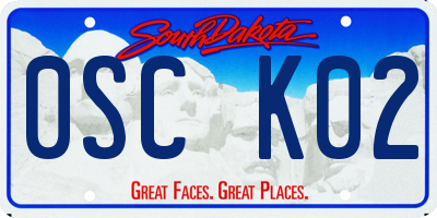 SD license plate 0SCK02