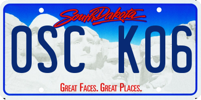 SD license plate 0SCK06