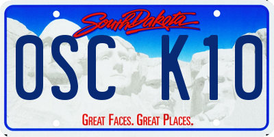SD license plate 0SCK10