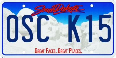 SD license plate 0SCK15