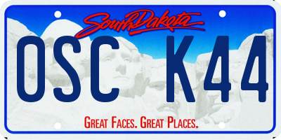 SD license plate 0SCK44