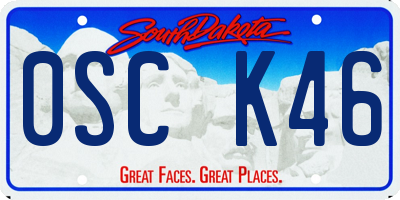 SD license plate 0SCK46