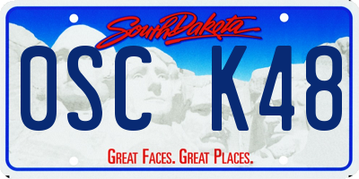 SD license plate 0SCK48