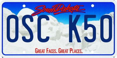 SD license plate 0SCK50