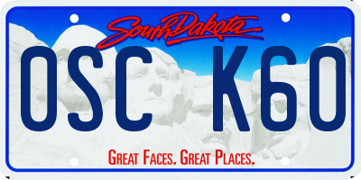 SD license plate 0SCK60