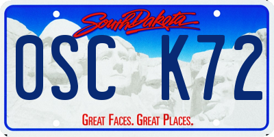 SD license plate 0SCK72
