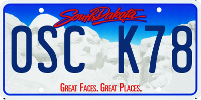 SD license plate 0SCK78