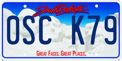 SD license plate 0SCK79