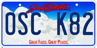 SD license plate 0SCK82