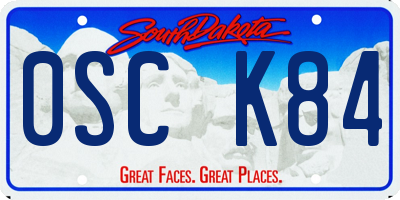 SD license plate 0SCK84