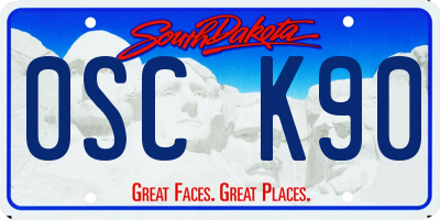 SD license plate 0SCK90