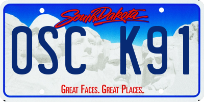 SD license plate 0SCK91
