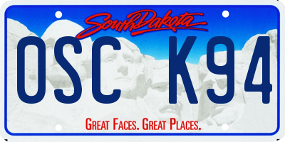 SD license plate 0SCK94