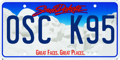 SD license plate 0SCK95