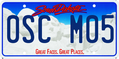 SD license plate 0SCM05