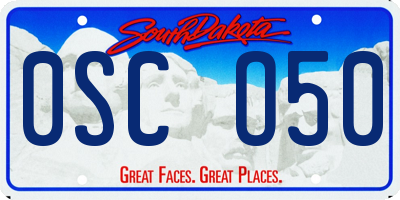 SD license plate 0SCO50