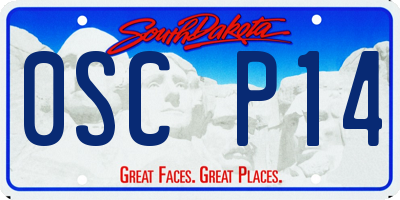 SD license plate 0SCP14