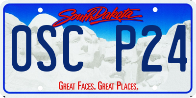 SD license plate 0SCP24
