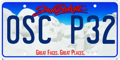 SD license plate 0SCP32