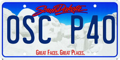 SD license plate 0SCP40
