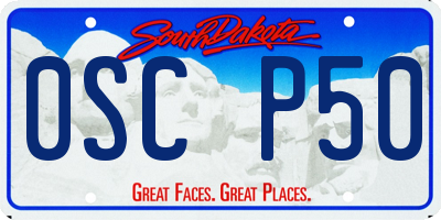 SD license plate 0SCP50