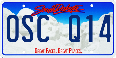 SD license plate 0SCQ14