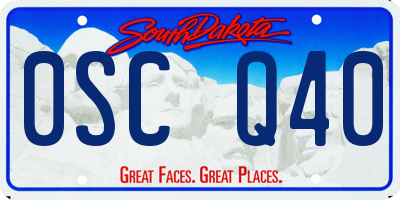 SD license plate 0SCQ40