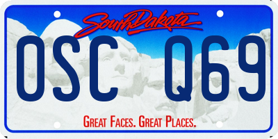SD license plate 0SCQ69