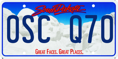 SD license plate 0SCQ70