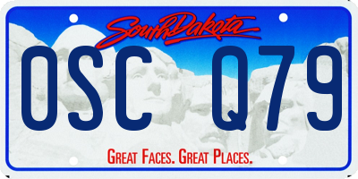 SD license plate 0SCQ79
