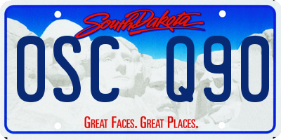 SD license plate 0SCQ90