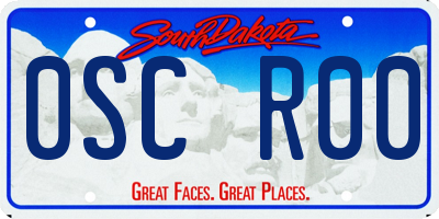 SD license plate 0SCR00