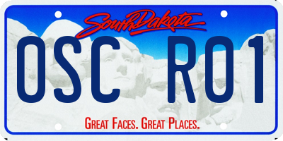 SD license plate 0SCR01