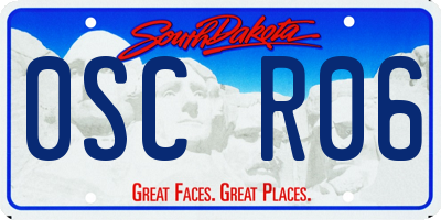 SD license plate 0SCR06