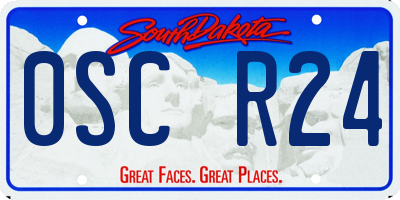 SD license plate 0SCR24